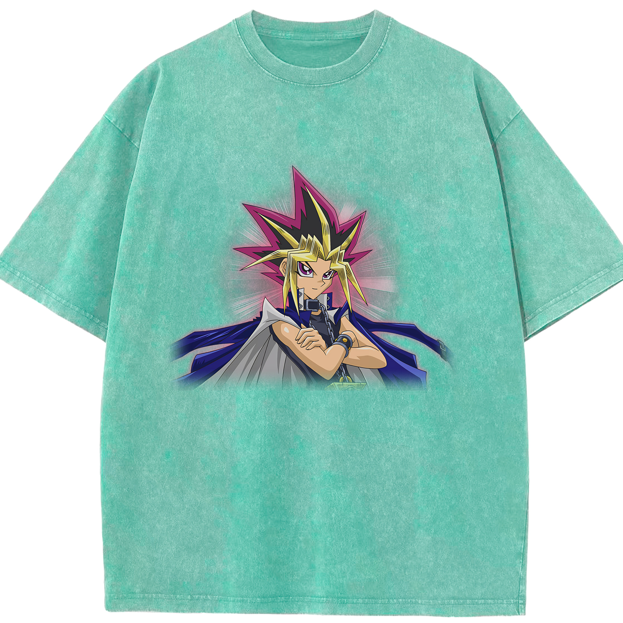 （画像用） 遊☆戯☆王 Yu-Gi-Oh! 綿100% ヴィンテージ風 半袖Tシャツ（フロントプリント）